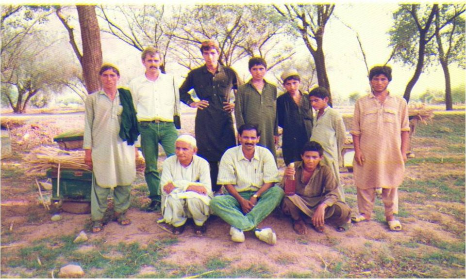 The Shah Farms beekeeping team at a field apiary